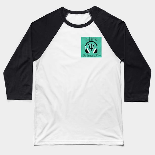 Pod Logo Baseball T-Shirt by DamSnackBar Podcast